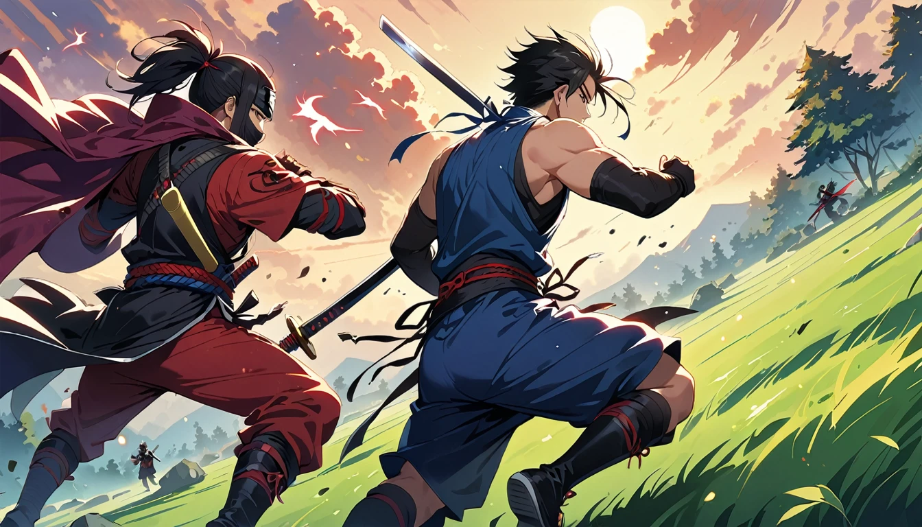 1 samurai vs 1 ninja