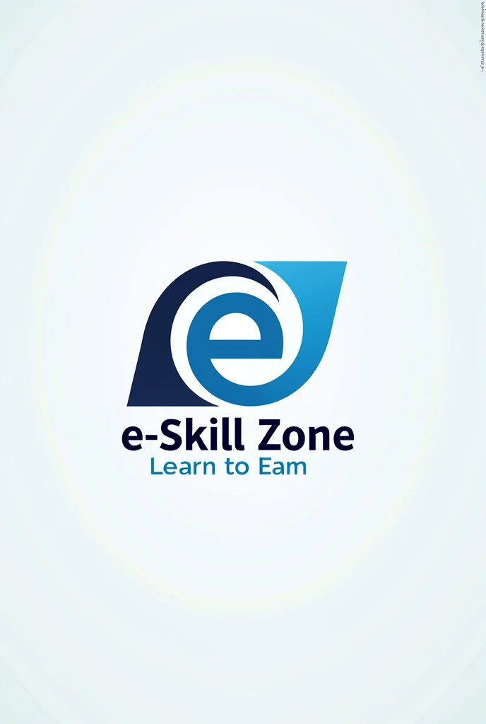 Create a logo for E-commerce training institute named "E-Skill Zone" and slogan is "Learn to Earn".