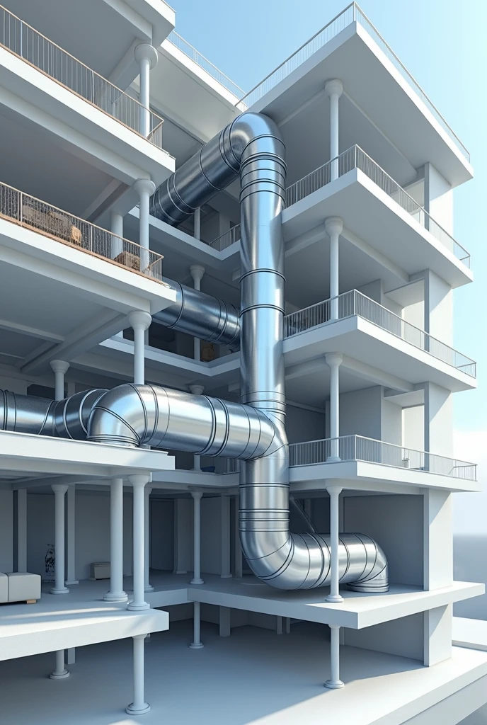 Centralised Air Conditioning ducts of a building