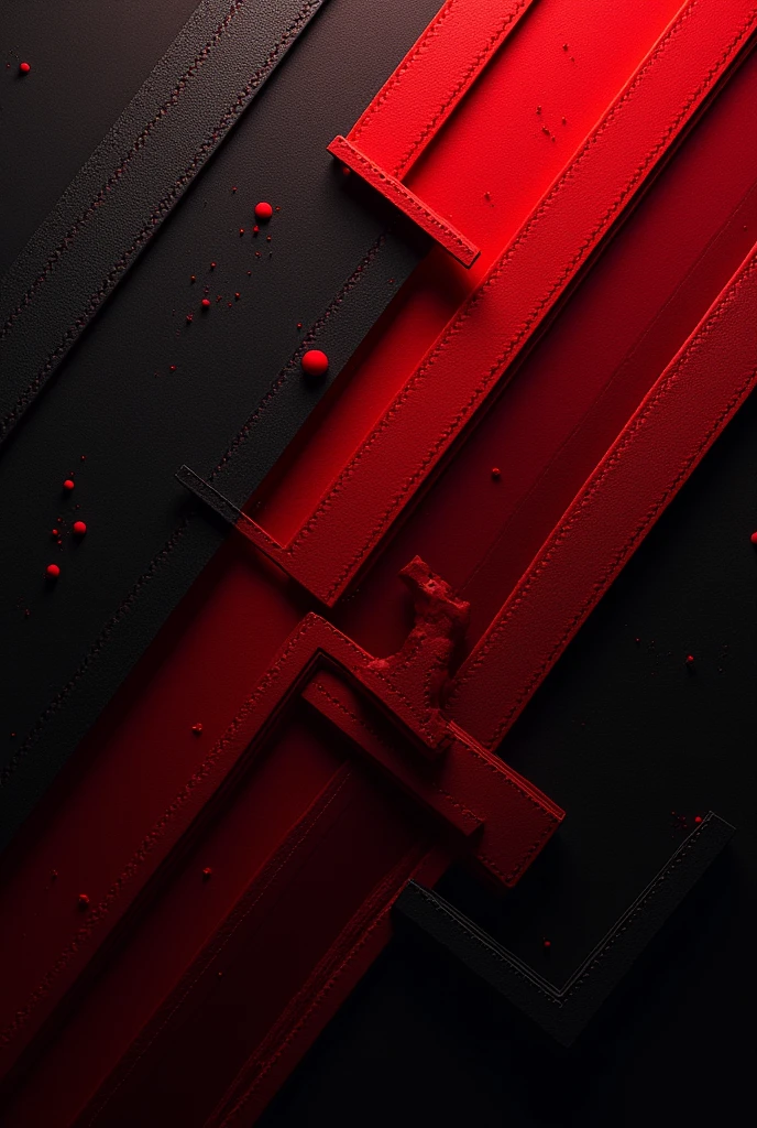 Create a pattern with overlapping stitches pointing to the right side, in high definition and resiliency and with red and black gradient.