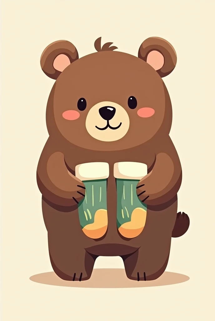 Bear logo with socks