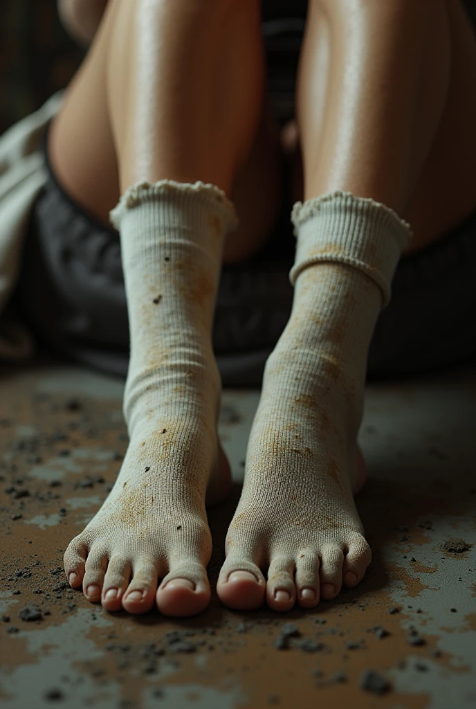 socks、Show the soles of your feet、dirty、Panties、