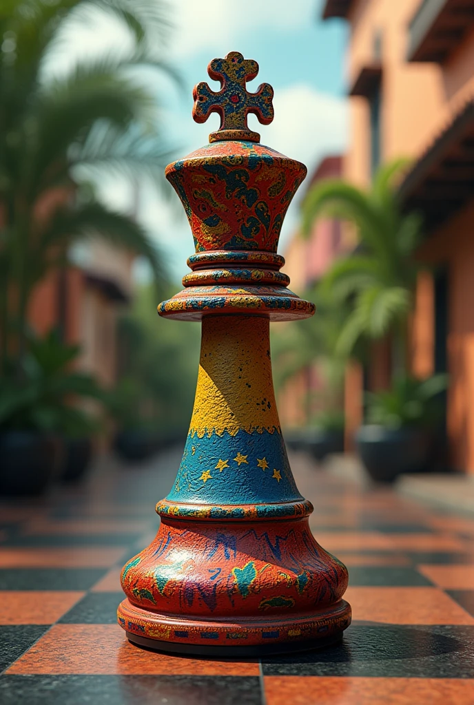 Chess profile image combined with Venezuelan culture