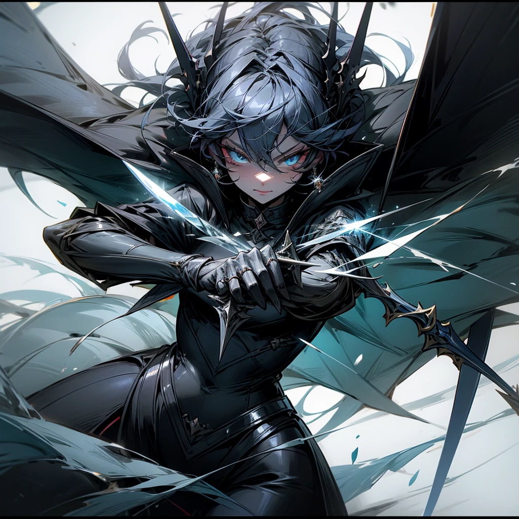 The dark lady.two hand sword.ice magic.8k