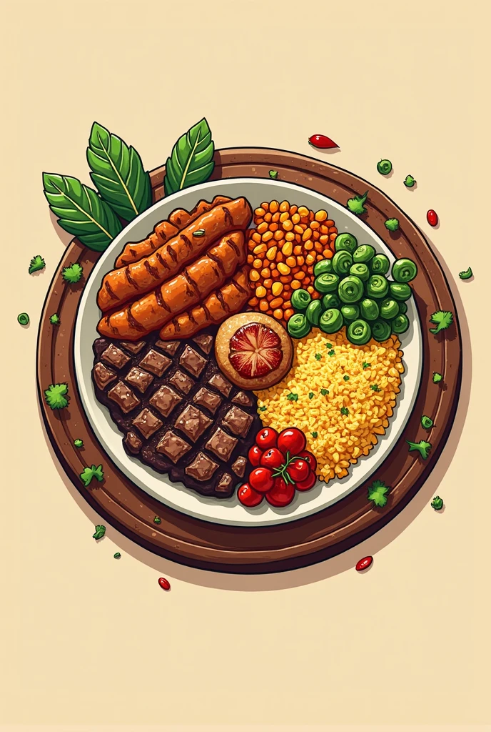 Create an attractive and eye-catching Logo for a lunch restaurant, Let the main image be a homemade lunch plate. The name it should bear is: Antojitos Restaurant. 
