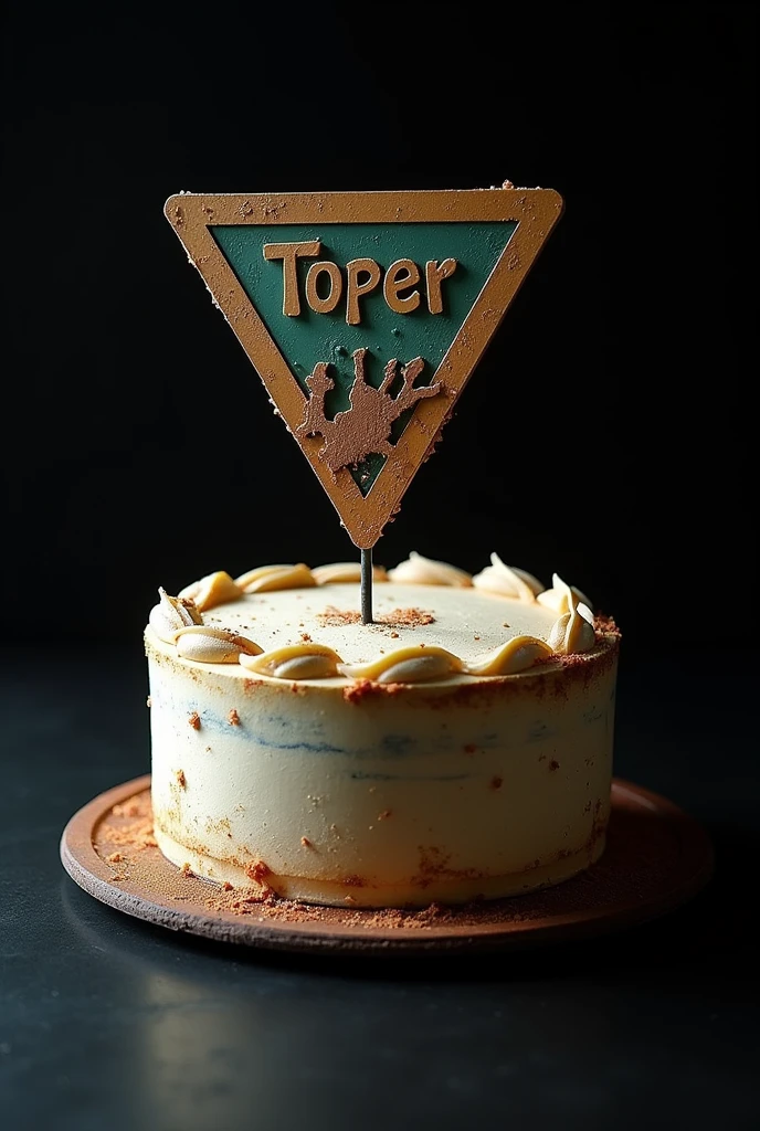 Topper de bolo
Frase: Happy Birthday Mateus 
Fundo preto 
Inspiração: serie breaking bad