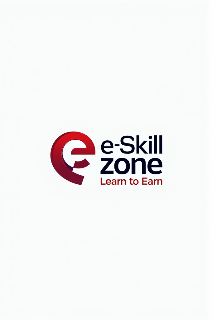 Create a logo for E-commerce training institute named "E-Skill Zone" and slogan is "Learn to Earn".