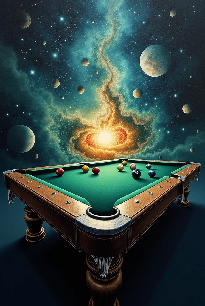 8  ball pool tattoo transforming the slate into a Galaxy
