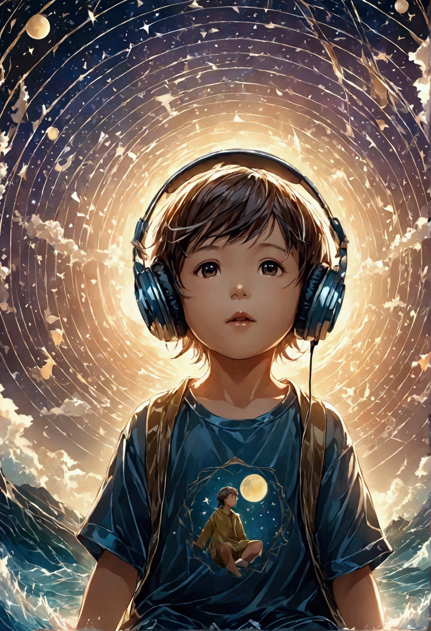 a who is listening to a songwith music background