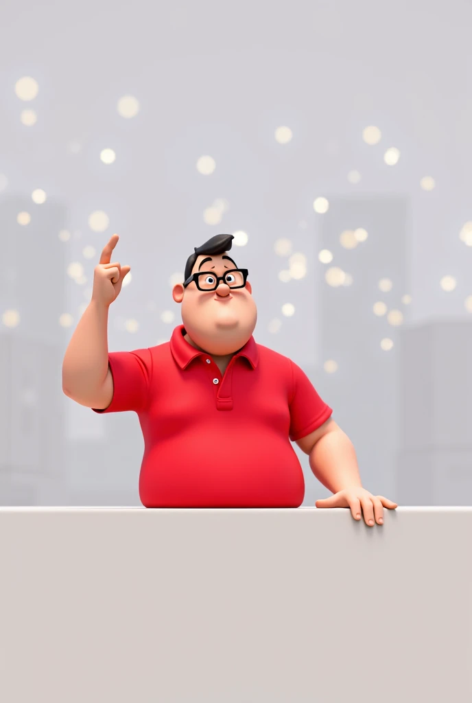 Cartoon character of a man in black glasses and blue shirt, an animated character, stylized character, animation style rendering, 3d stylized, Arnold Maya rendering, Stylized 3D rendering, toon render screenshot, 3d character, 3d character, Stylized 3D rendering, 3D character rendering, cartoon character, Personagem de close up, character posing, (Pixar-style) (master part:1.2) (bokeh) (best qualityer) (skin detailed) (detailed texture) (8k) (Argilla) (cinematic lighting) (sharp focus,Sit down and lift your upper body
