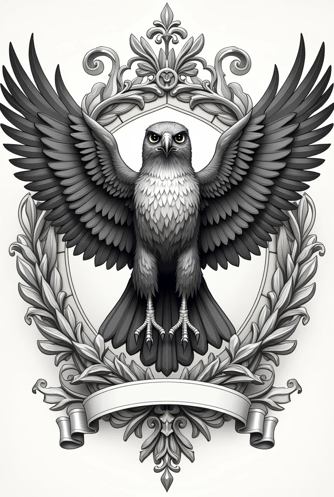 police coat of arms with caracara hawk