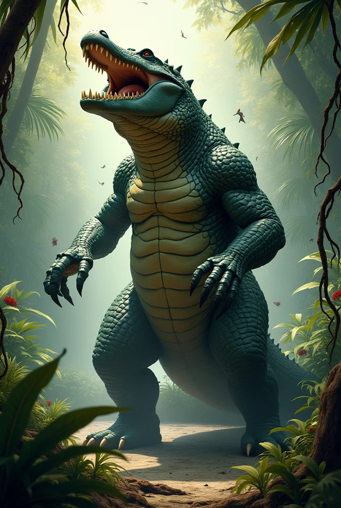 Brazilian folklore alligator standing up