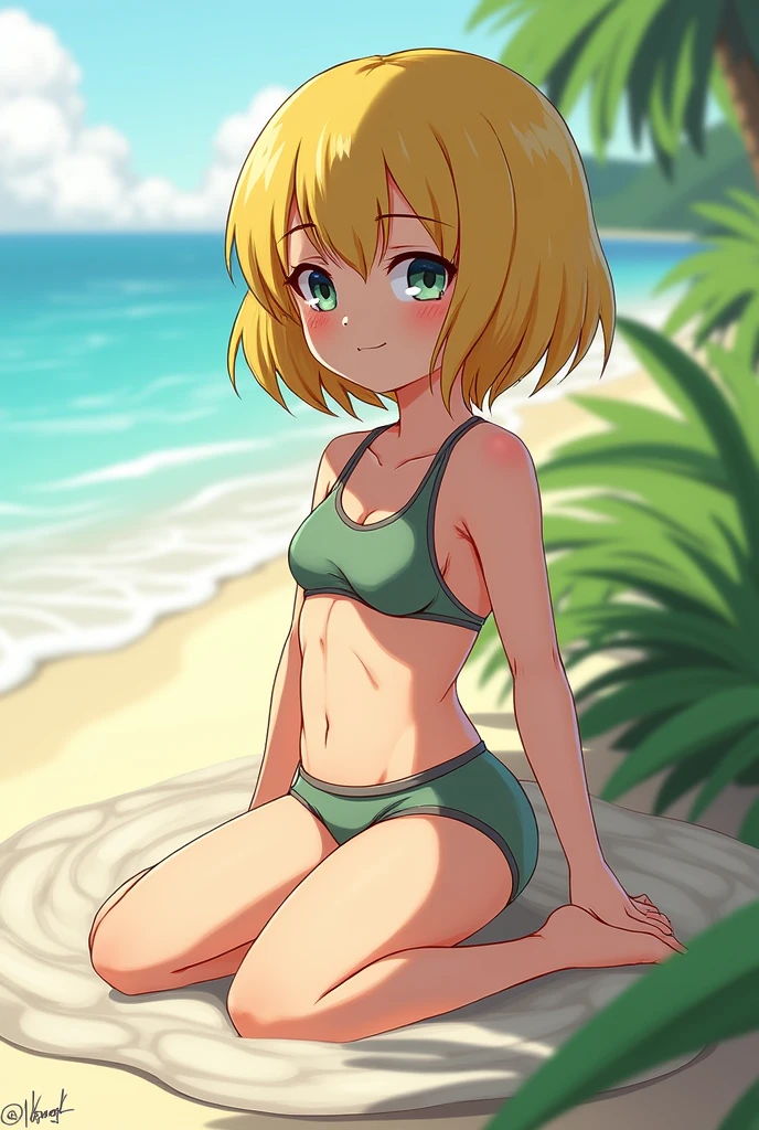 Create Frisk from UnderTale in a swimsuit
