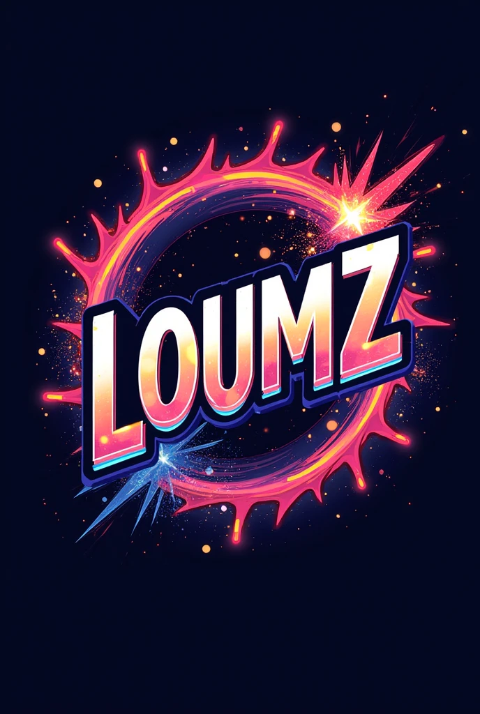 Improvise me a logo for the anime theme and with the word loumz
