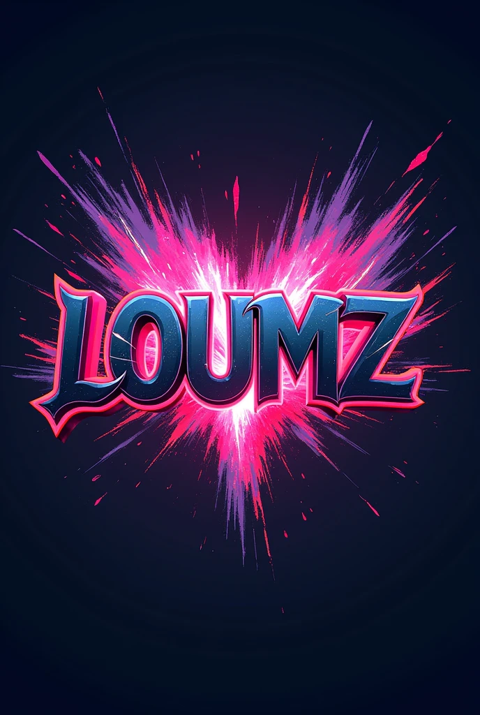 Improvise me a logo for the anime theme and with the word loumz
