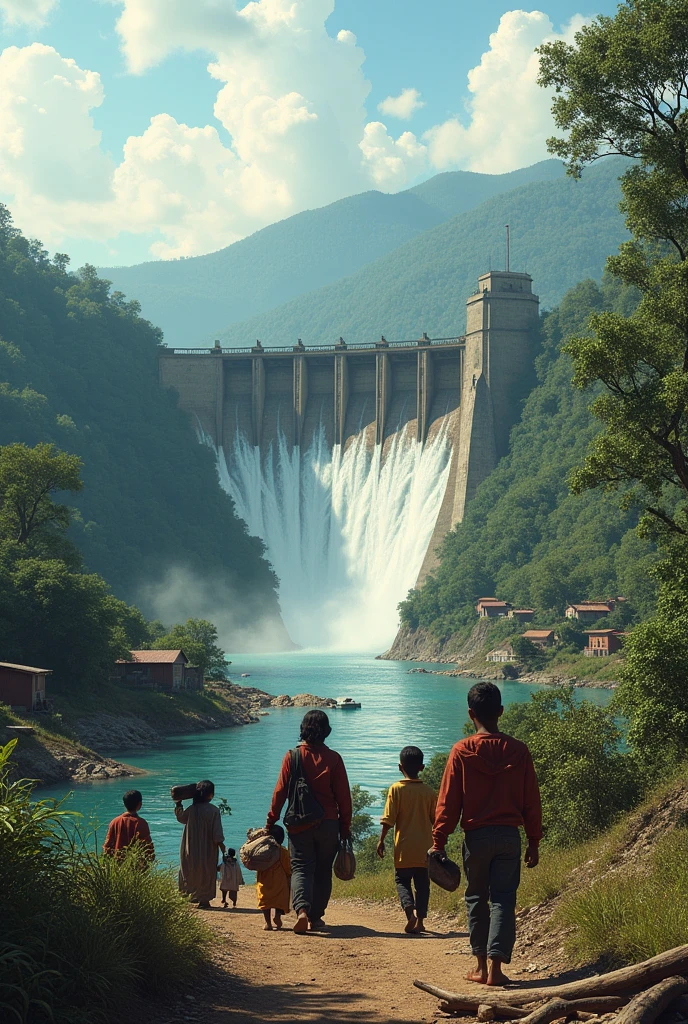 Population displacement due to the construction of a hydroelectric plant in the region