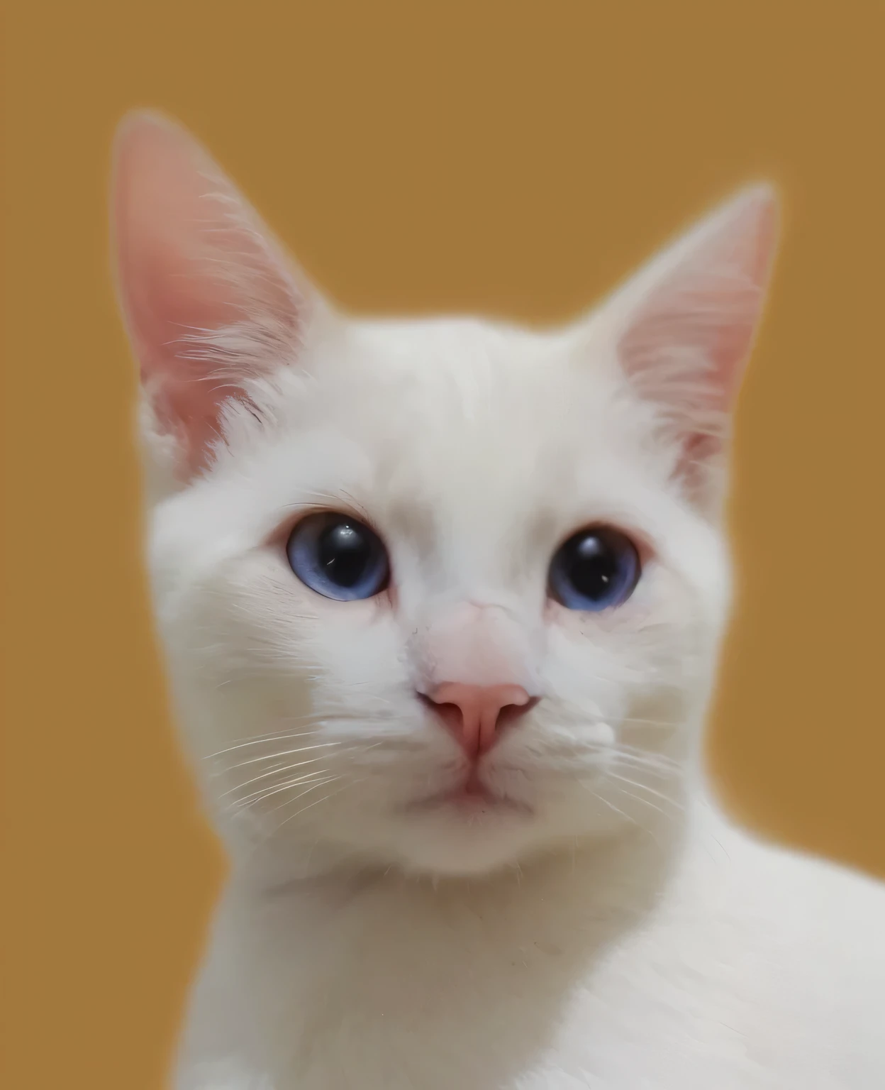 a very cute furry cat, hairs drawn like cartoon, perfectly drawn eyes, eyes like a cartoon drawing, beautiful eyes, perfect eyes, she is very happy, she is smiling, the image is very detailed