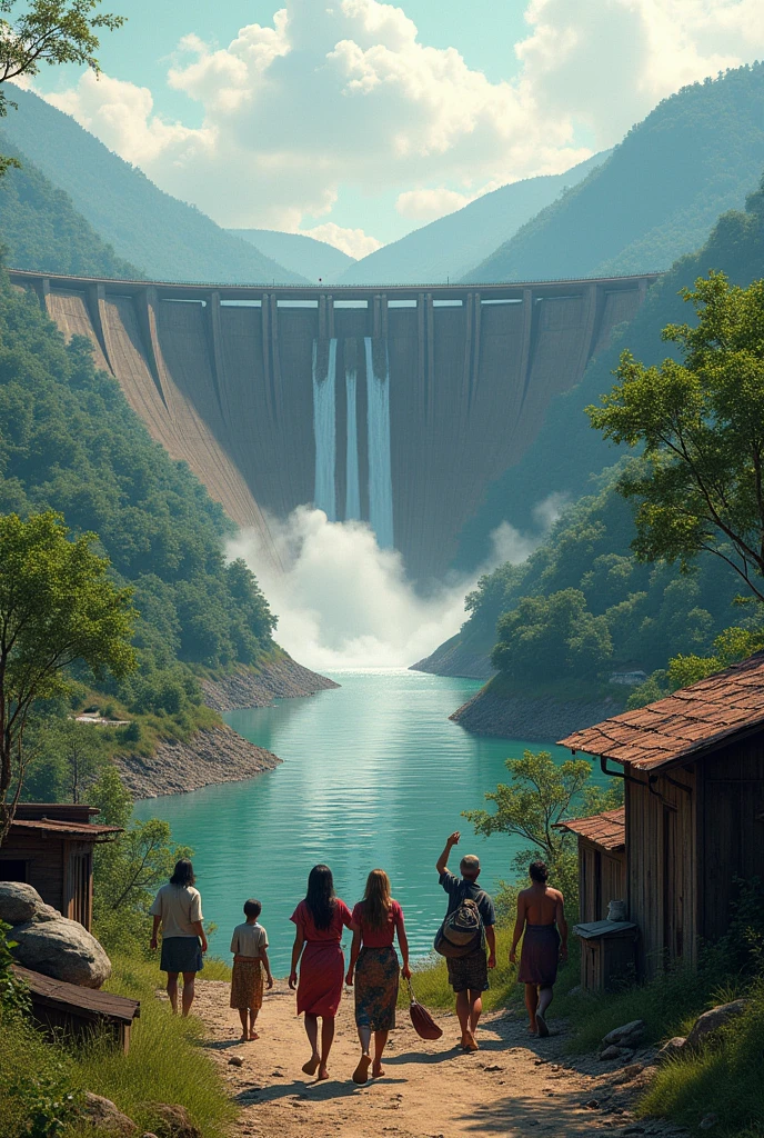 Population displacement due to the construction of a hydroelectric plant in the region