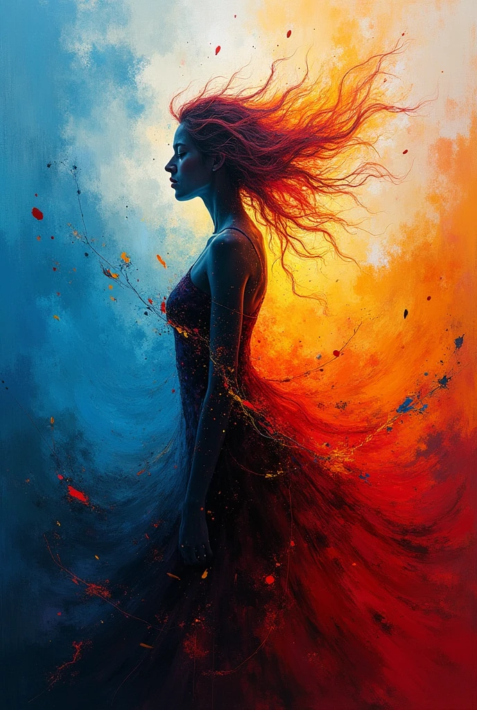 express your thoughts, feelings, and action through abstract painting,