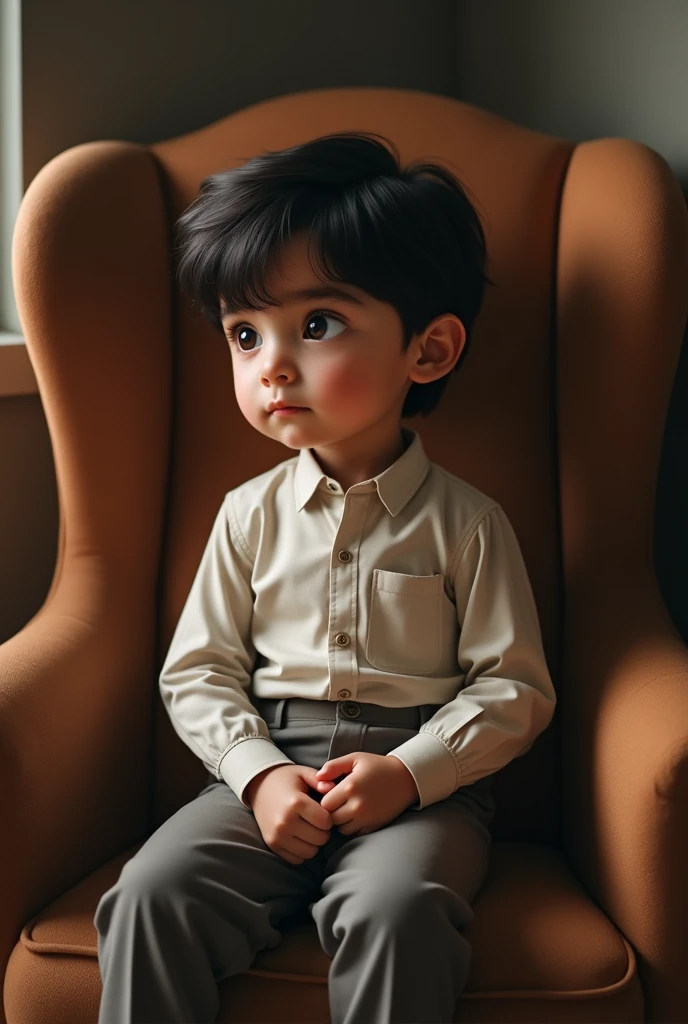 Ayyan Khan name pic boy sitting in chair 
