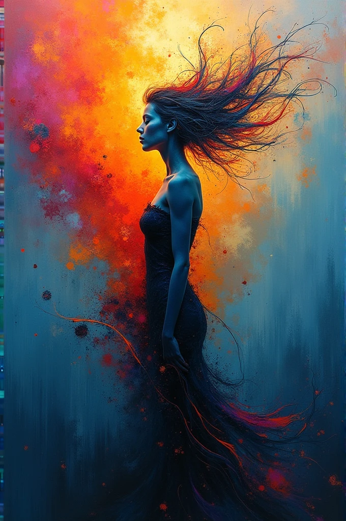 express your thoughts, feelings, and action through abstract painting,