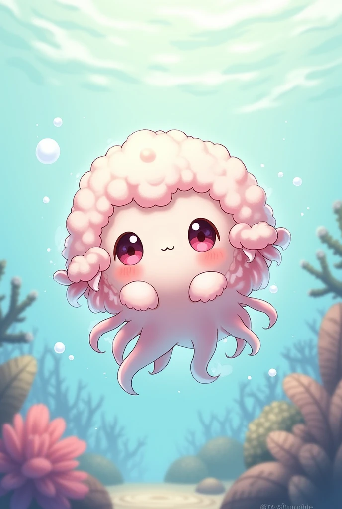 Anime-style illustration of a clionid!
Cute frills!
Soften, Fluffy illustrations
