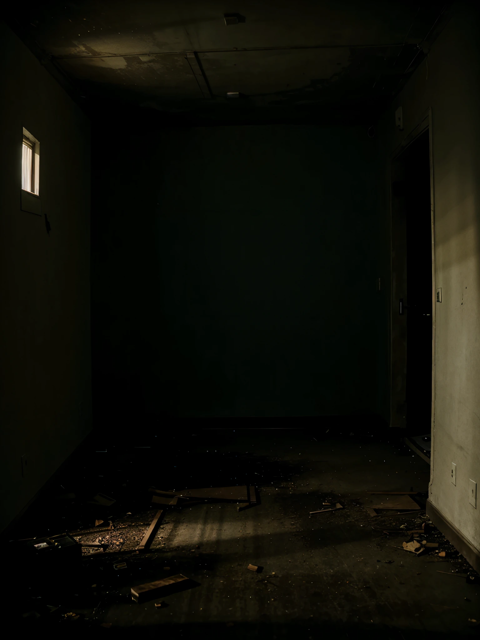 dark lighting, Abandoned room