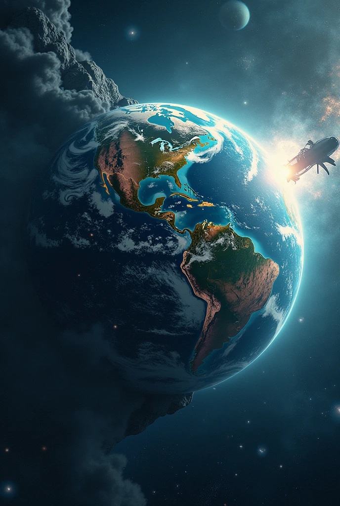 I want a picture of the entire planet forming a robbery