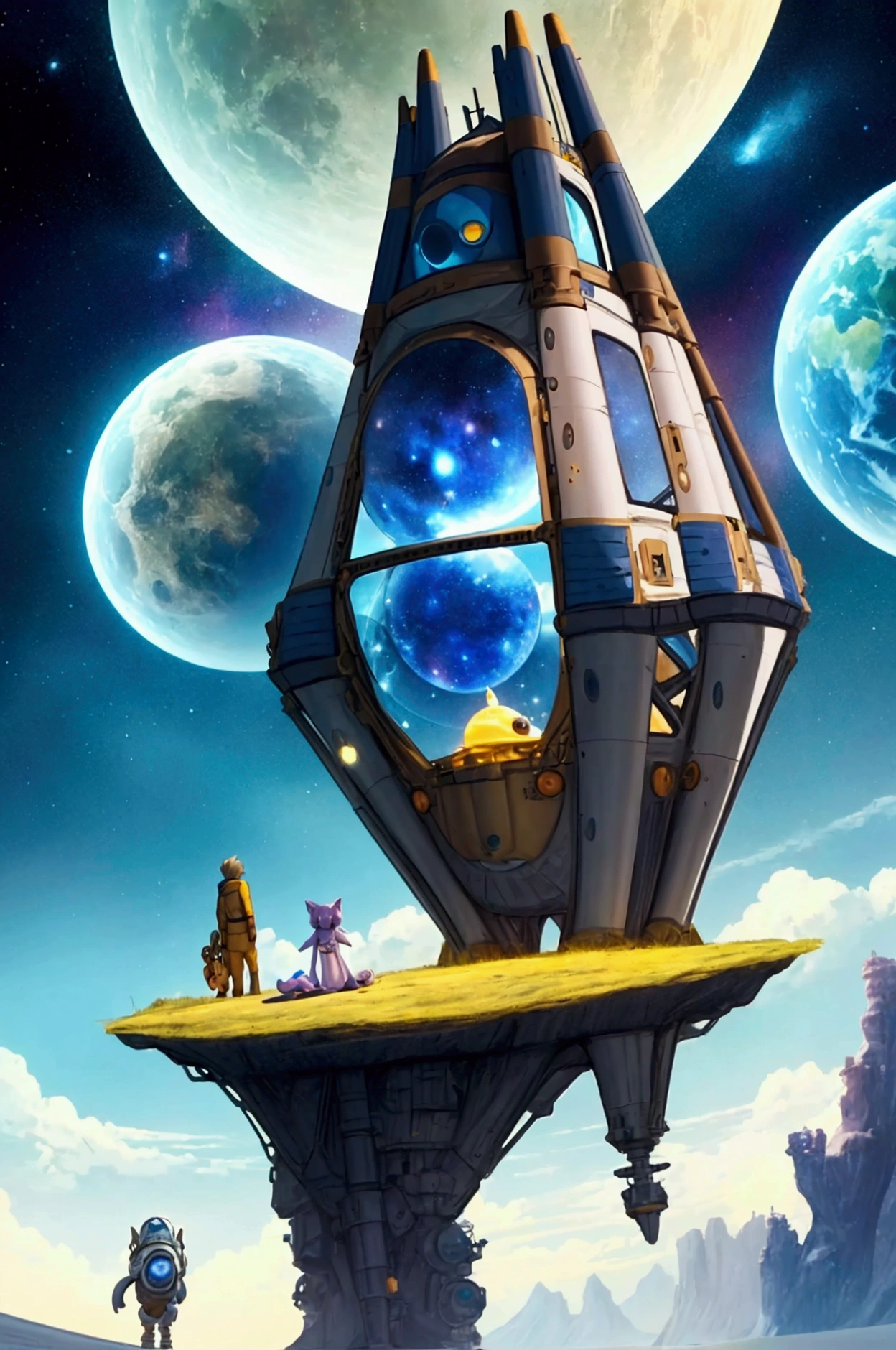 The Journey Begins Leo and Luna build a spaceship and set off on a journey through the universe. On the first planet they visit, They meet creatures that only speak in rhymes and learn the importance of poetry and music.