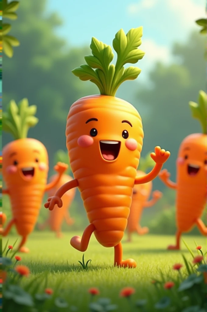 Create a wallpaper with animated carrots
