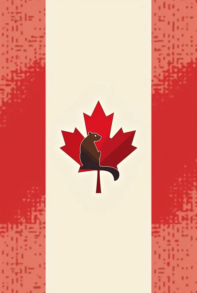 Canada themed flag featuring a simple beaver with MBF symbol