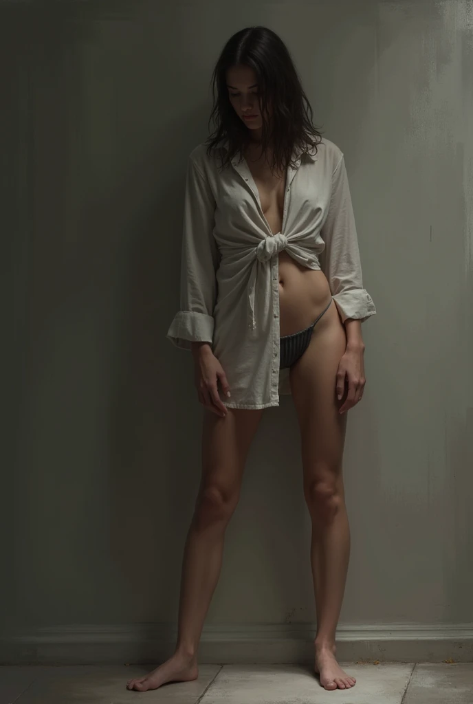 naked from the waist down,not wearing a skirt,Lengthen the hem of your shirt