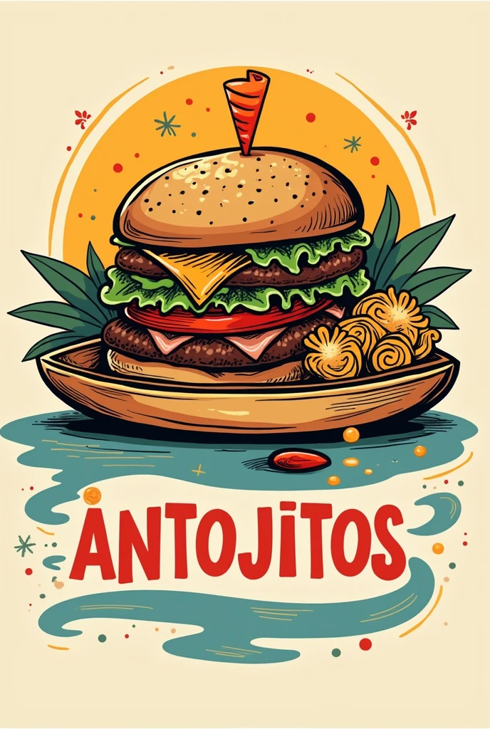 Create a logo for a Venezuelan and Colombian food restaurant called Restaurante Antojitos.