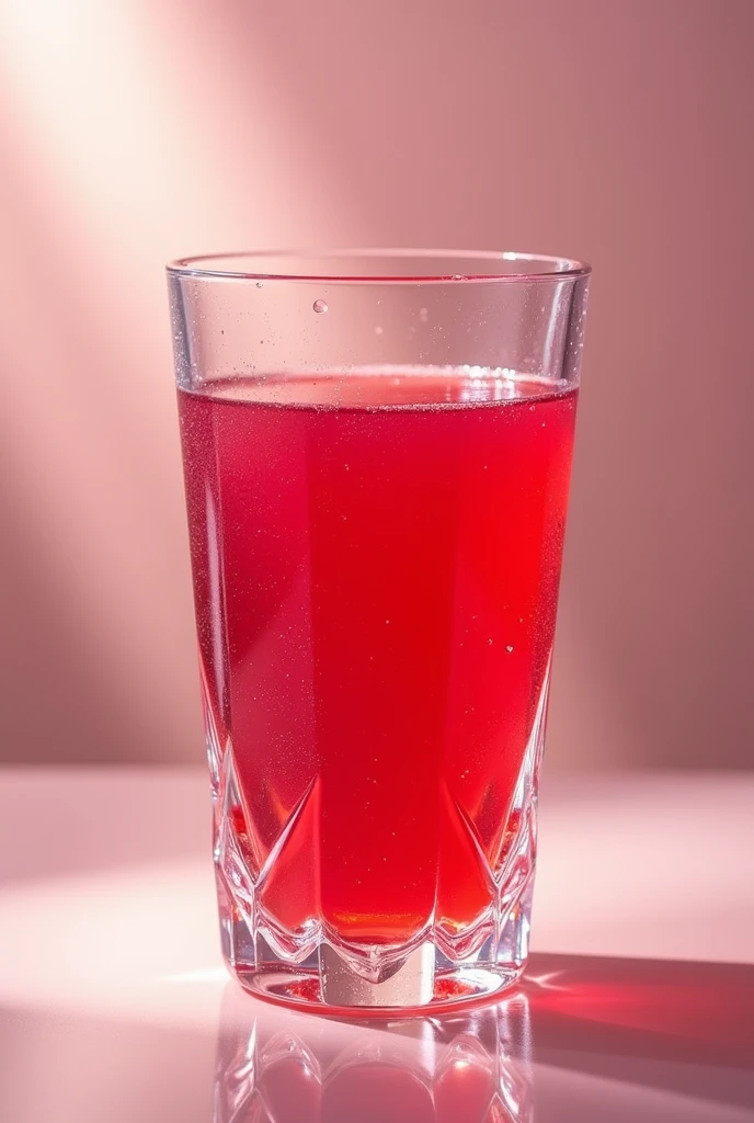 a glass of thick reddish juice 
