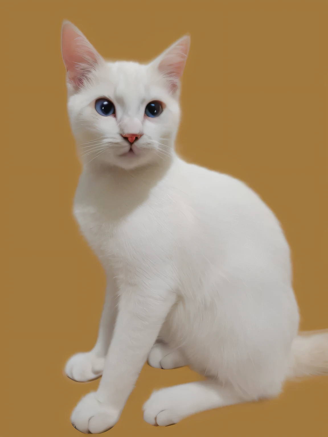 a very cute furry cat, hairs drawn like cartoon, perfectly drawn eyes, eyes like a cartoon drawing, beautiful eyes, perfect eyes, she is very happy, she is smiling, the image is very detailed