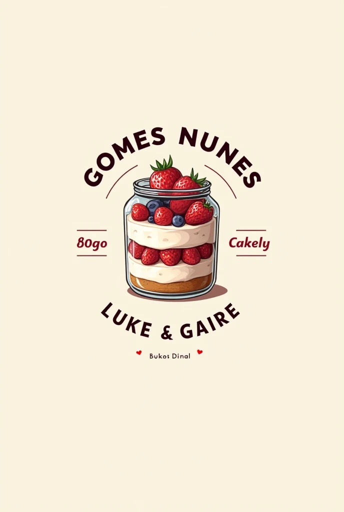 create jar cake logo with Gomes logo & Nunes