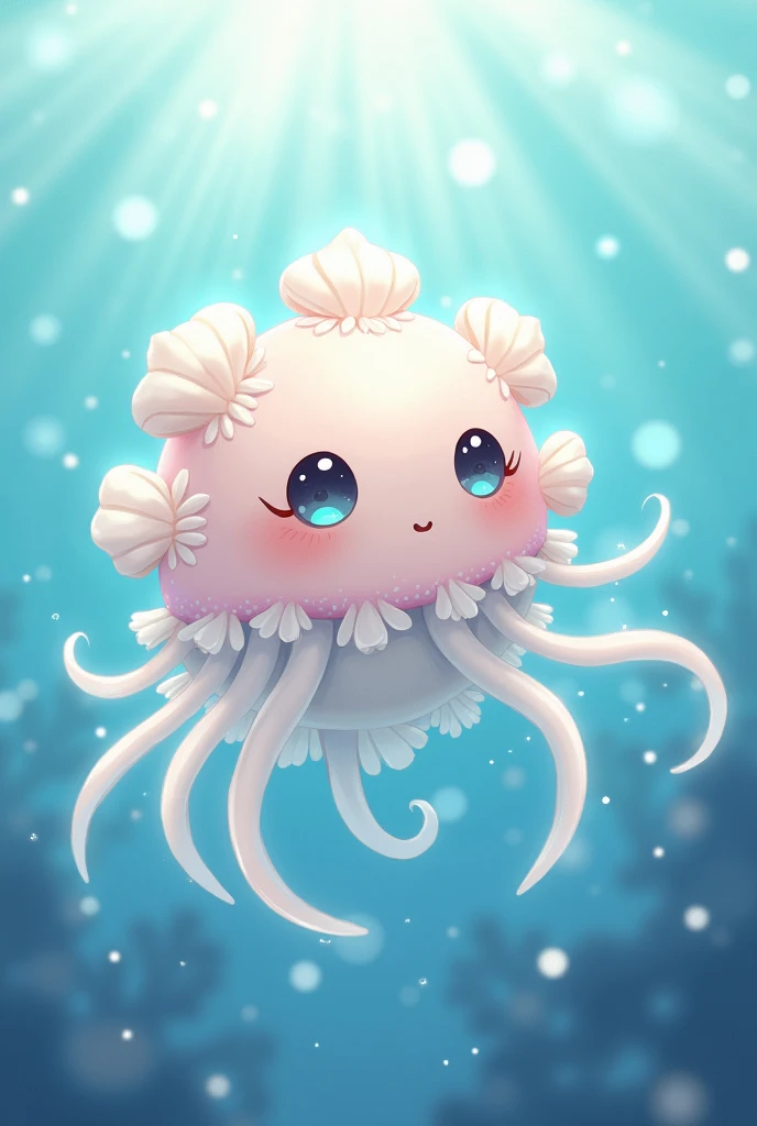 Anime-style illustration of a clionid! Cute frills! Soften, Fluffy illustrations