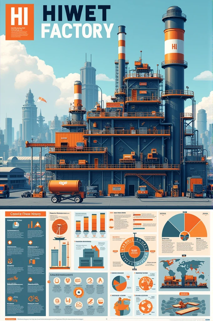 A4 size poster for printing and advertisement factory. factory name is Hiwet