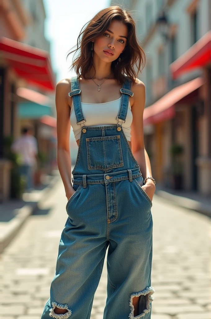 Conjoined, 2heads,4k, fine detail, ultra high resolution, detailed face, delicate hazel eyes, gradient eyes, gradient hair, light tracing, real skin, beautiful skin,
1girl, Overalls, no shirt underneath, sfw, cleavage, Strap work Pants, no horns
The upper body,
Smile and look into the camera