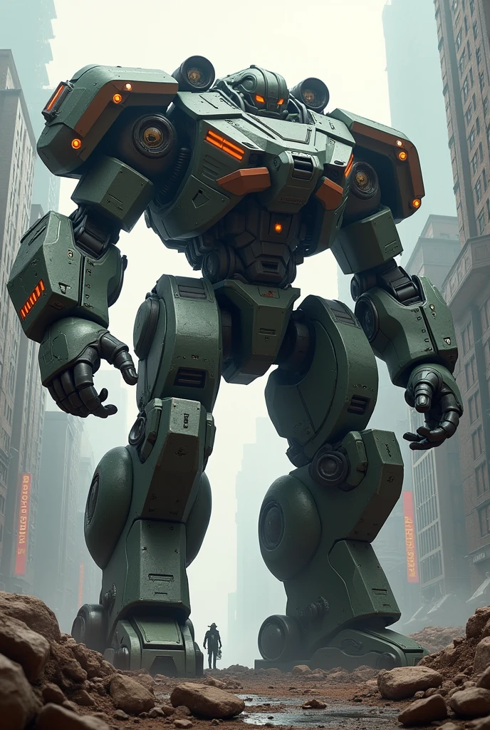 Design like hulk buster where a man control that giant robot body