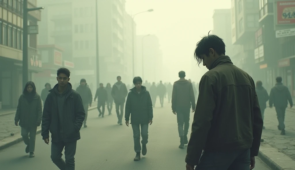 people wandering aimlessly