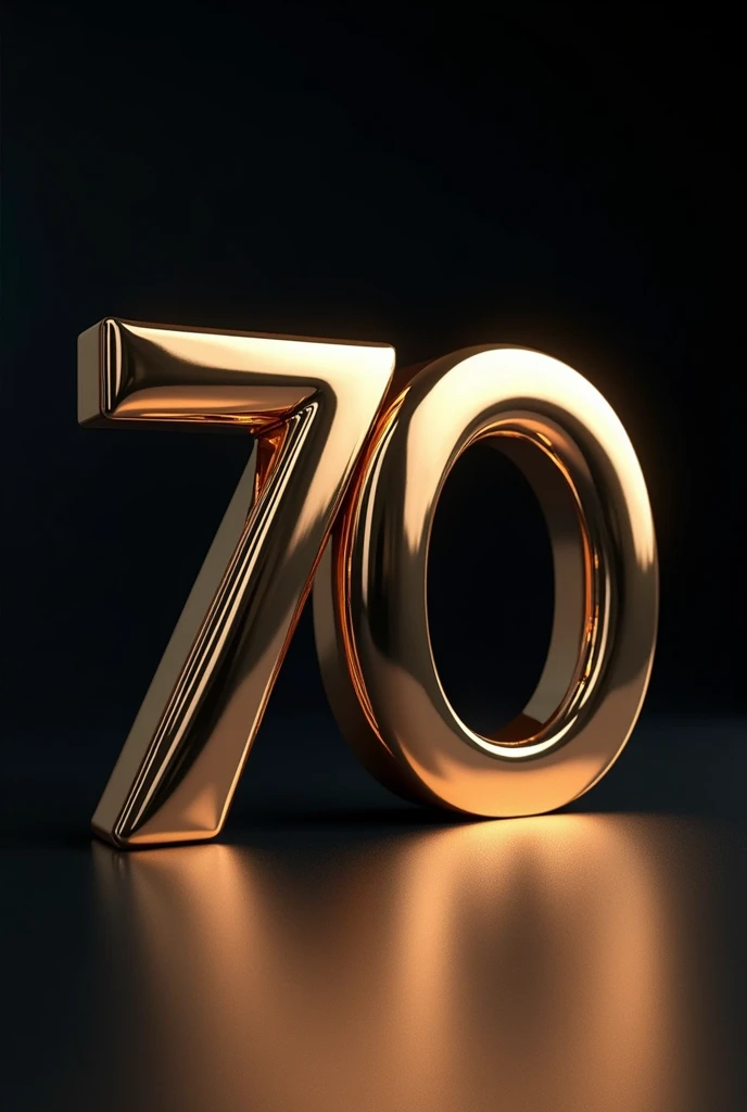 number 70 back, and 3d and 4k, in black colors, silver and gold, That this number, be very creative, and eye-catching, it has a lot of impact and draws a lot of attention