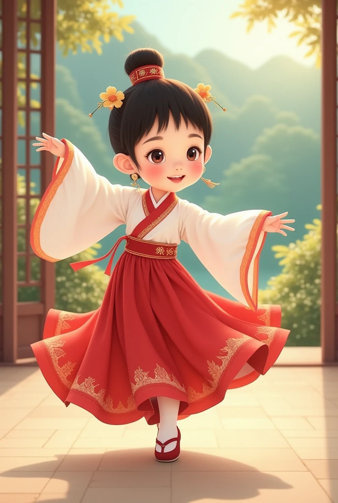 Korean traditional boy cute dance