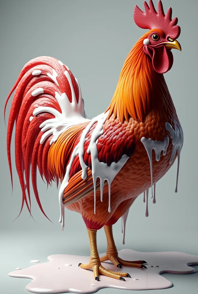 A cock all covered in cum