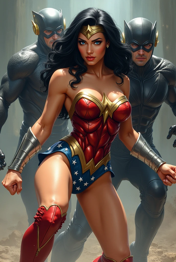 (molestation:1.8), wonder woman with blue eyes and muscular, ((Wonder Woman, (intricate details, makeup), (delicate and beautiful delicate face, delicate and beautiful delicate eyes, perfectly proportioned face), (glossy skin: 1.0), delicate skin, strong and realistic blue eyes, realistic black hair, lips, makeup, natural skin texture, tiara, red and gold bustier, Blue leotard with White Stars, bracelet, Red knee high boots, golden belt, (wonder woman clothing: 1.5), bare shoulders, ((light tan skin: 1.4)), mature, sexy, elastic muscles, (muscles: 1.2), ((strong and healthy body)), (((more) muscles))), cleavage, long legs, curves, (big breasts: 1.3), ribs, thin waist, soft waist, (delicate skin), (beautiful and sexy woman), (swollen lips: 0.9), (eyelashes: 1.2), very delicate muscles, perfect body, perfect anatomy, perfect details, perfect fingers, Perfect limbs, thigh gap)), prison, prison interior, prison entrance, prison background, large breasts, breast grab, ass grab, multiple men around her grabbing her breasts, breast grab, multiple hands, masterpiece, best quality, highly detailed, molestation, crowd of men, crowd surf, very realistic face, very realistic eyes, very large crowd of men around her, people grabbing her body, breasts squeezed, molesting, masterpiece, best quality, highly detailed, 1girl, multiple hands, stage, grabbing ass with crazy crowd, breast grab, men all around her, body squeezed, many people grabbing breasts, getting beat up, pulling clothes, extremely wet and sweaty, (wet:1.1), grabbing clothes, no women in crowd, men holding neck