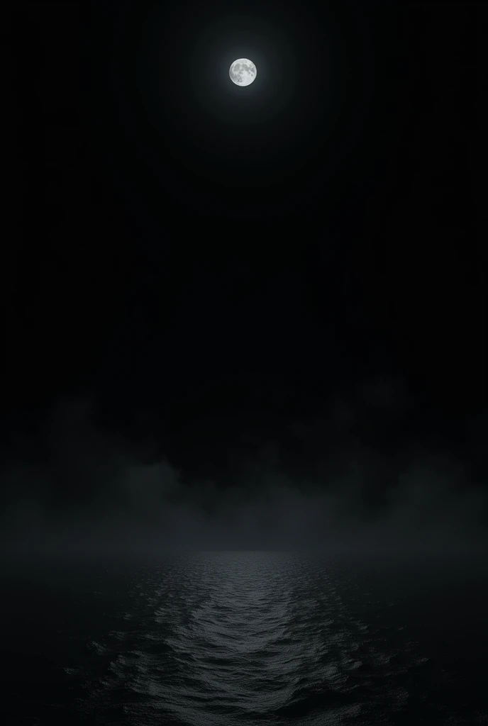 Black, black, like the night, deep and still,
