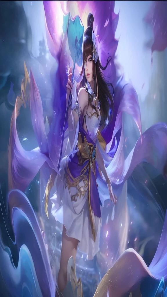 high quality fingers, normal hands, detailed fingers,masterpiece, (realistic, photo-realistic:1.37), (2 woman), katarina from league of legends, medium breast, small waist, dark red hair, blue eyes, beautiful face, perfect illumination, beautiful detailed eyes,looking at viewer, stunningly beautiful woman, detailed hairstyle, detailed background,shorts, detailed fantasy background, (sweat:1)