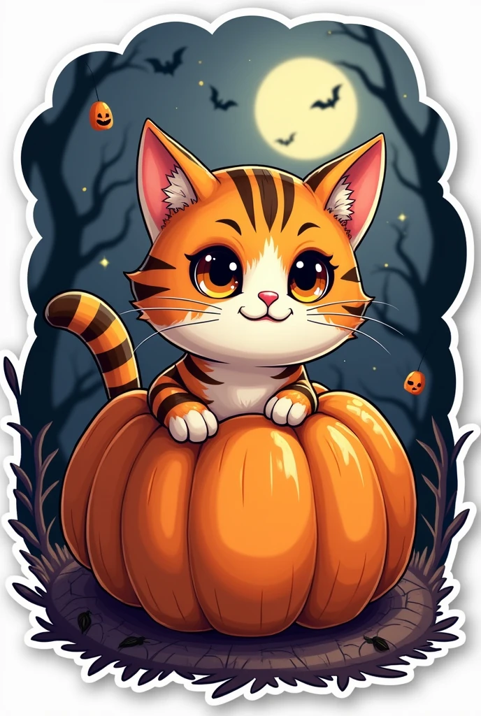 a halloween pampink sticker