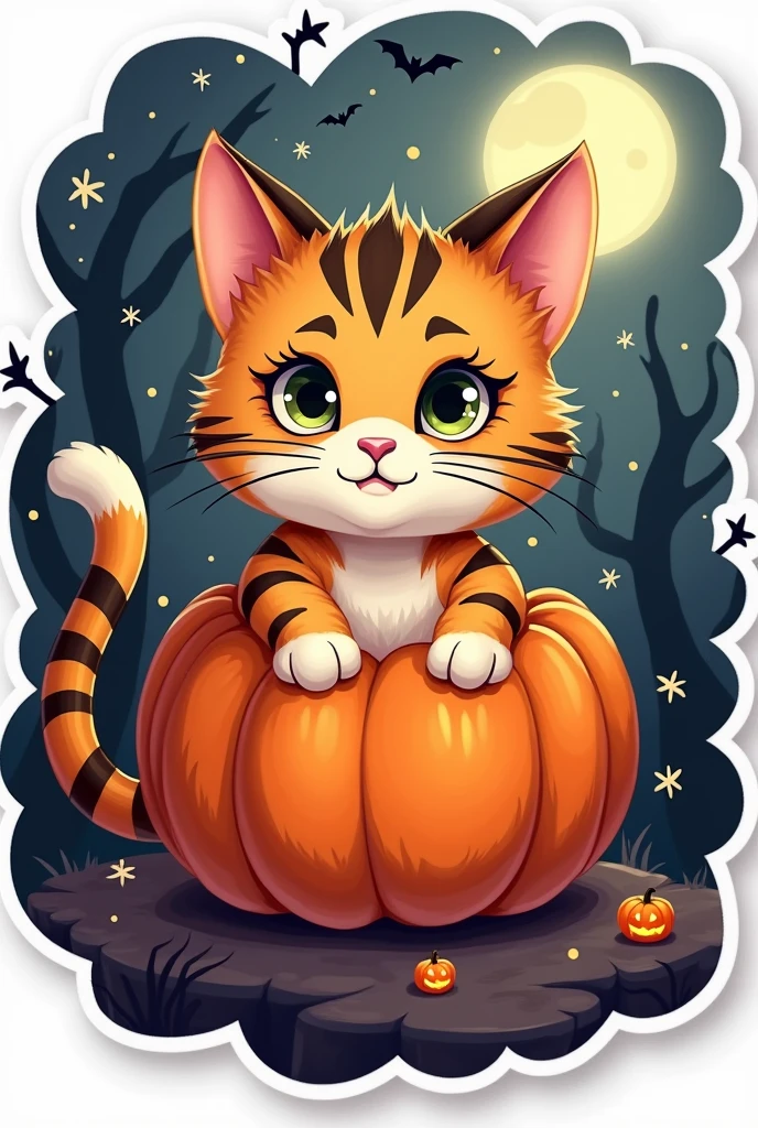 a halloween pampink sticker
