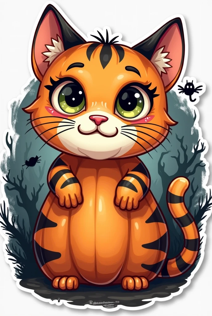 a halloween pampink sticker